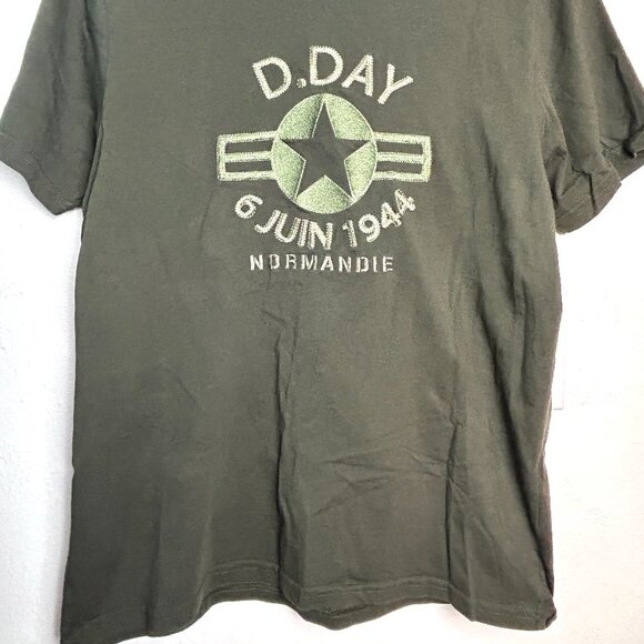 Paul Lucas Garment Shirt Mens Large Embroiderd D-DAY 06-06 1944 TShirt Normandie - Picture 6 of 10